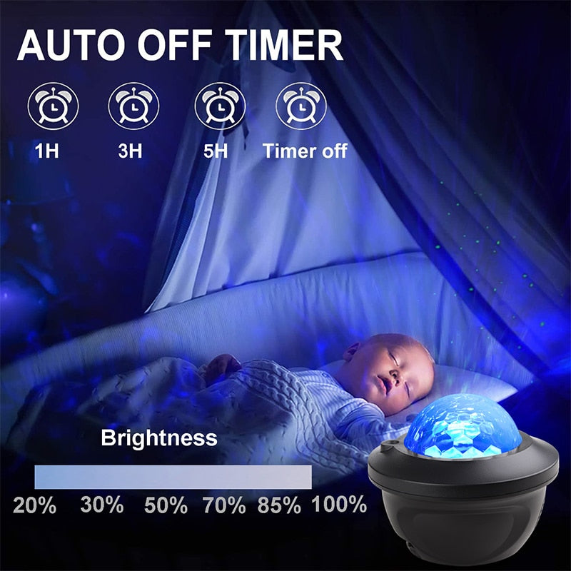 LED Star Galaxy Projector With Bluetooth Speaker