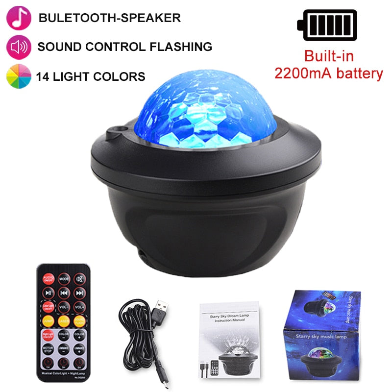 LED Star Galaxy Projector With Bluetooth Speaker