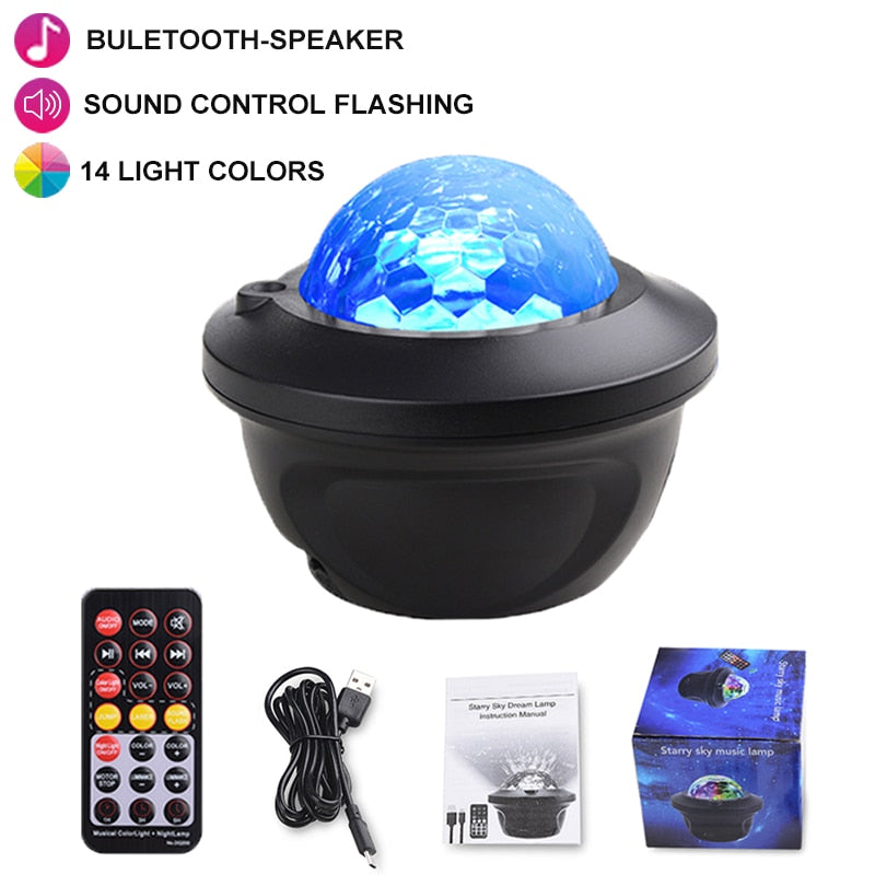 LED Star Galaxy Projector With Bluetooth Speaker