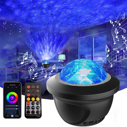 LED Star Galaxy Projector With Bluetooth Speaker